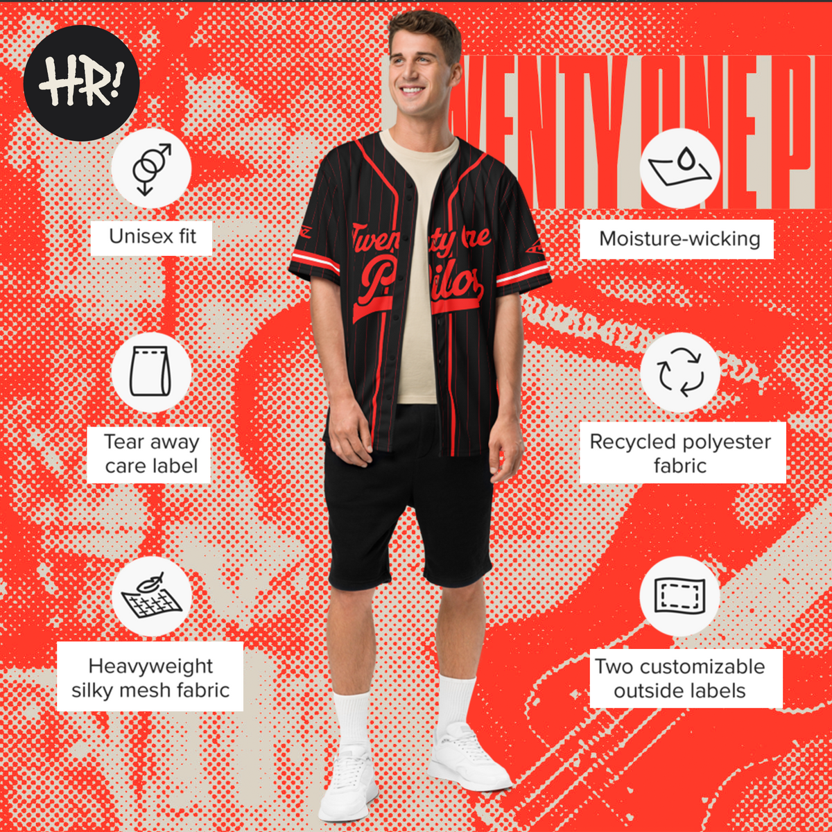 Baseball Jersey Twenty One Pilots Inspired Custom Name