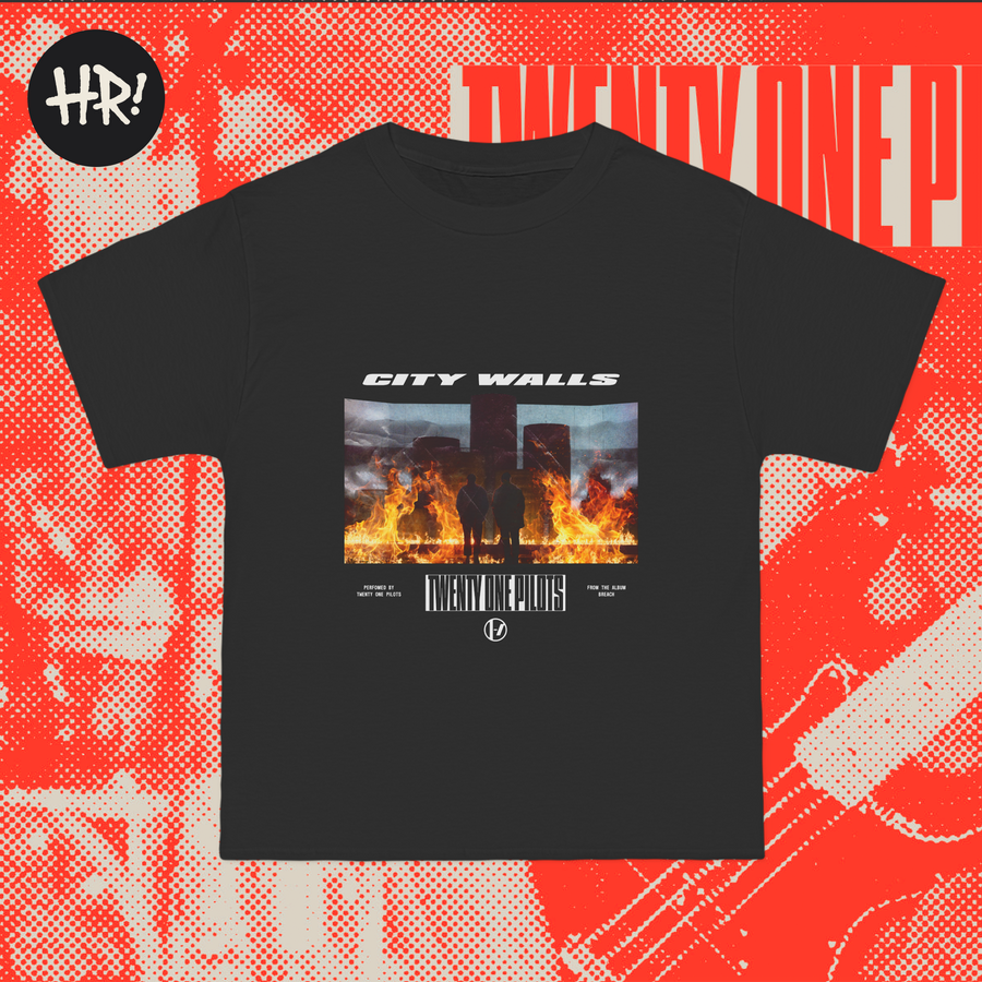 Twenty One Pilots Inspired Oversized Boxy Fit T-shirt 'City Walls' | High Quality | Breach Tour | Trench | Band Merch | Concert Outfit