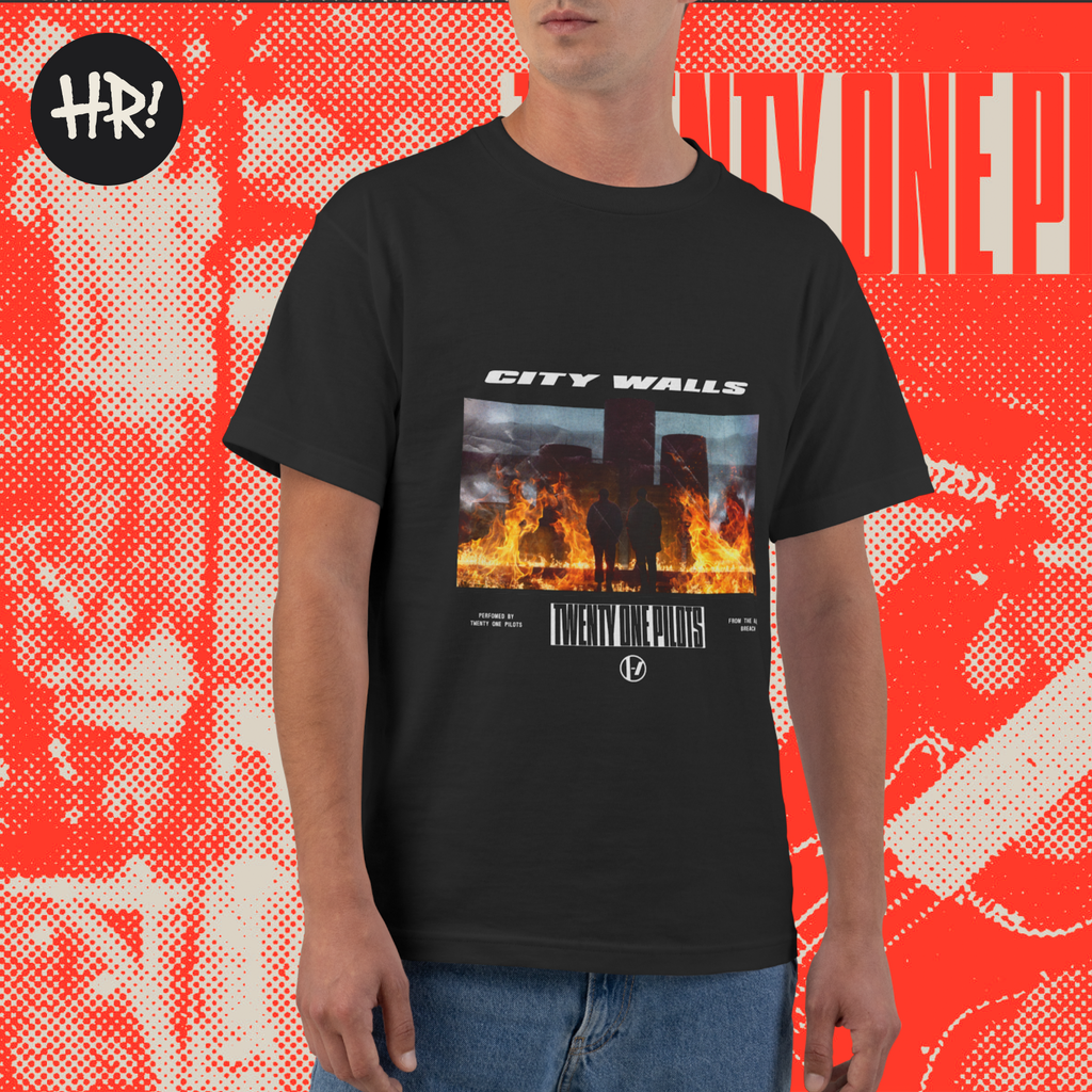 Twenty One Pilots Inspired Oversized Boxy Fit T-shirt 'City Walls' | High Quality | Breach Tour | Trench | Band Merch | Concert Outfit