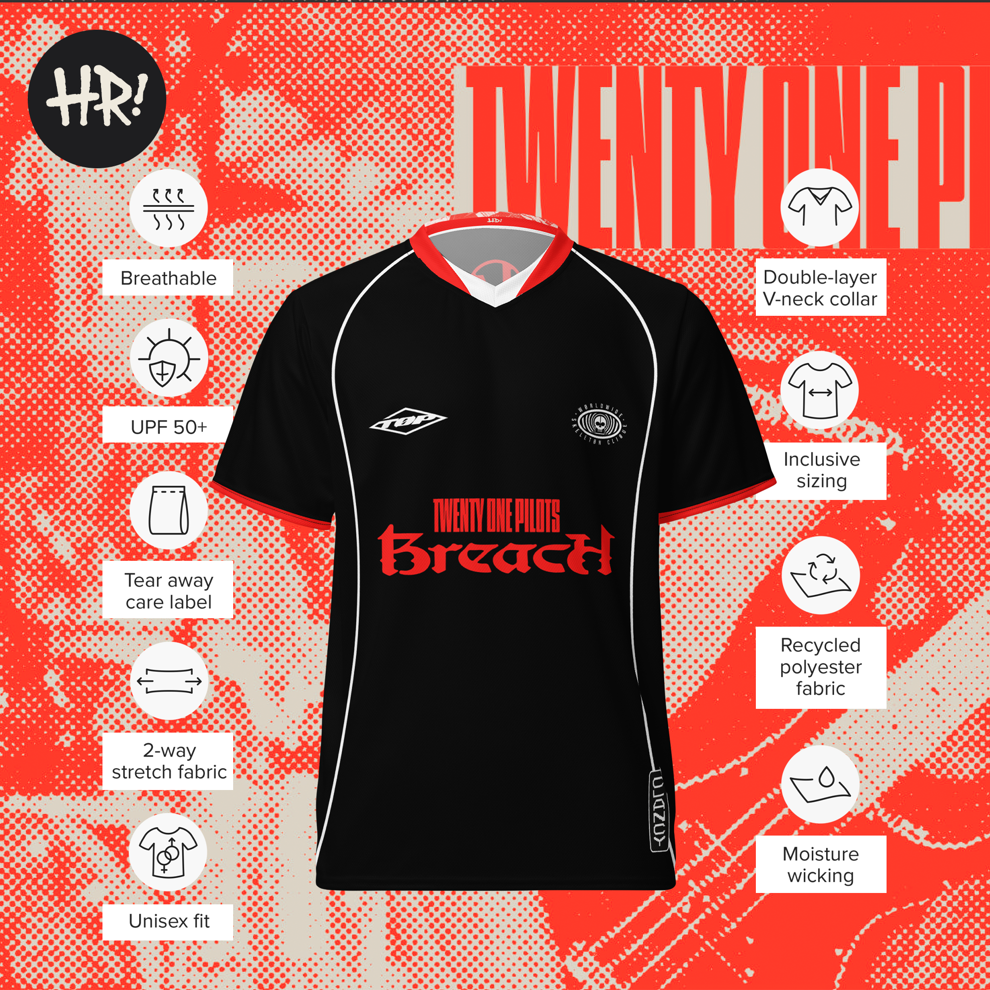 Breach Football Jersey Twenty One Pilots Inspired